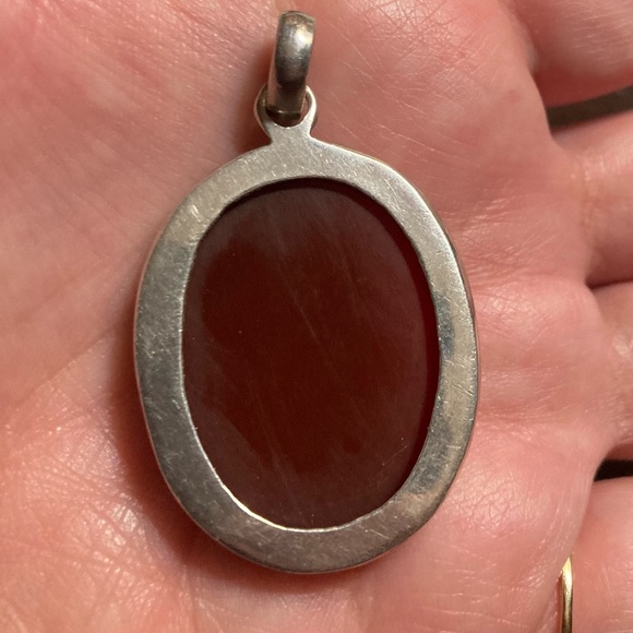 EUC 925 Indian Red Ruby Pendant Size:   2 inches - Picture 3 of 7